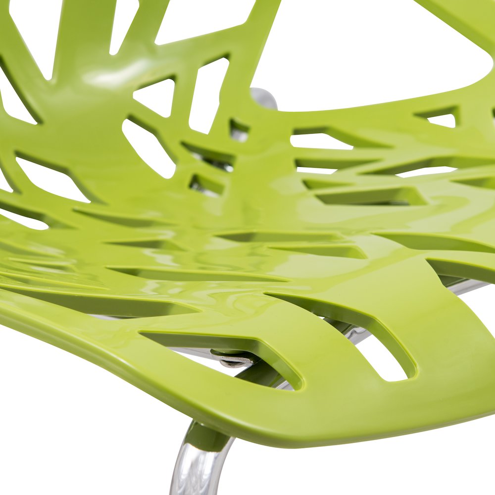 Modern Asbury Dining Chair w/ Chromed Legs, Set of 4. Picture 6
