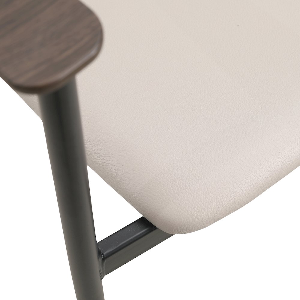 Kora Collection Modern Dining Chair in Taupe. Picture 10