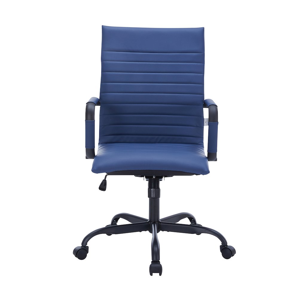 Harris High-Back Leather Office Chair With Black Frame. Picture 6