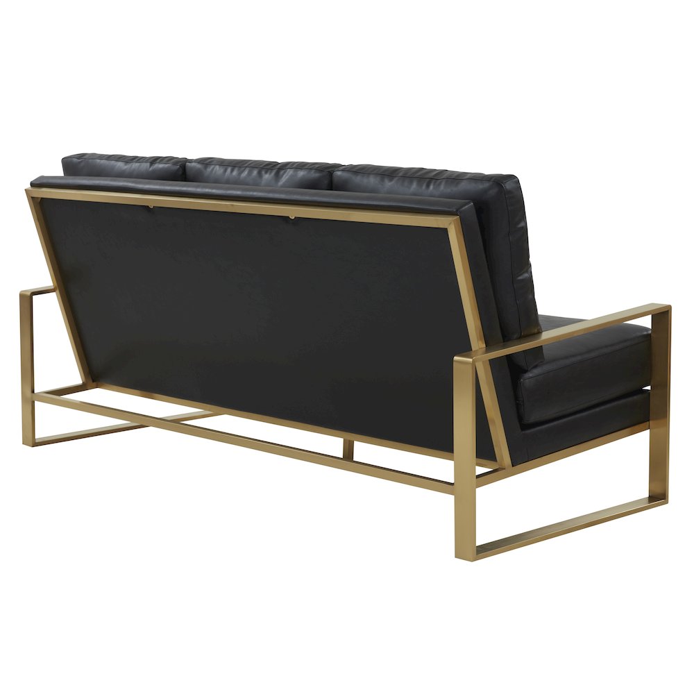 Jefferson Modern Design Leather Sofa With Gold Frame. Picture 5