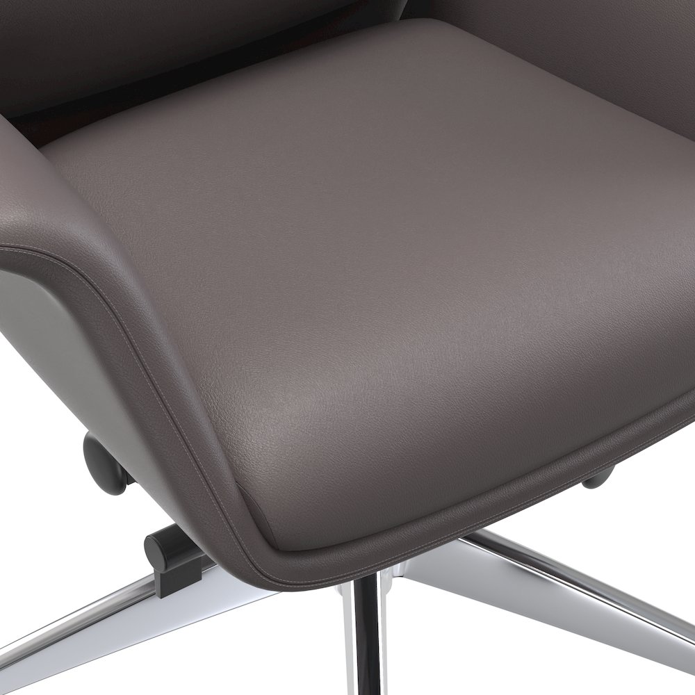Summit Series Office Chair In Grey Leather. Picture 12