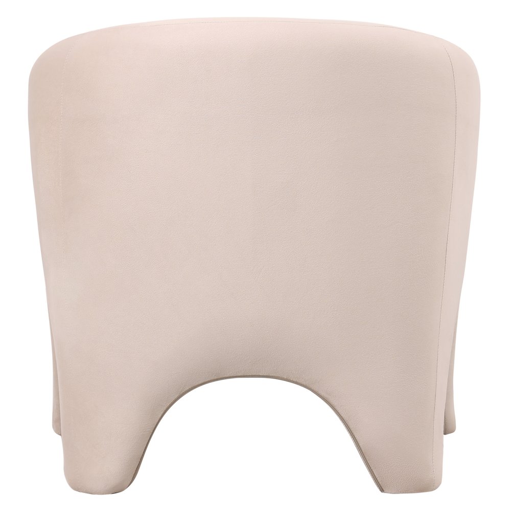 Lylo Collection Modern Accent Chair In Beige Velvet. Picture 10