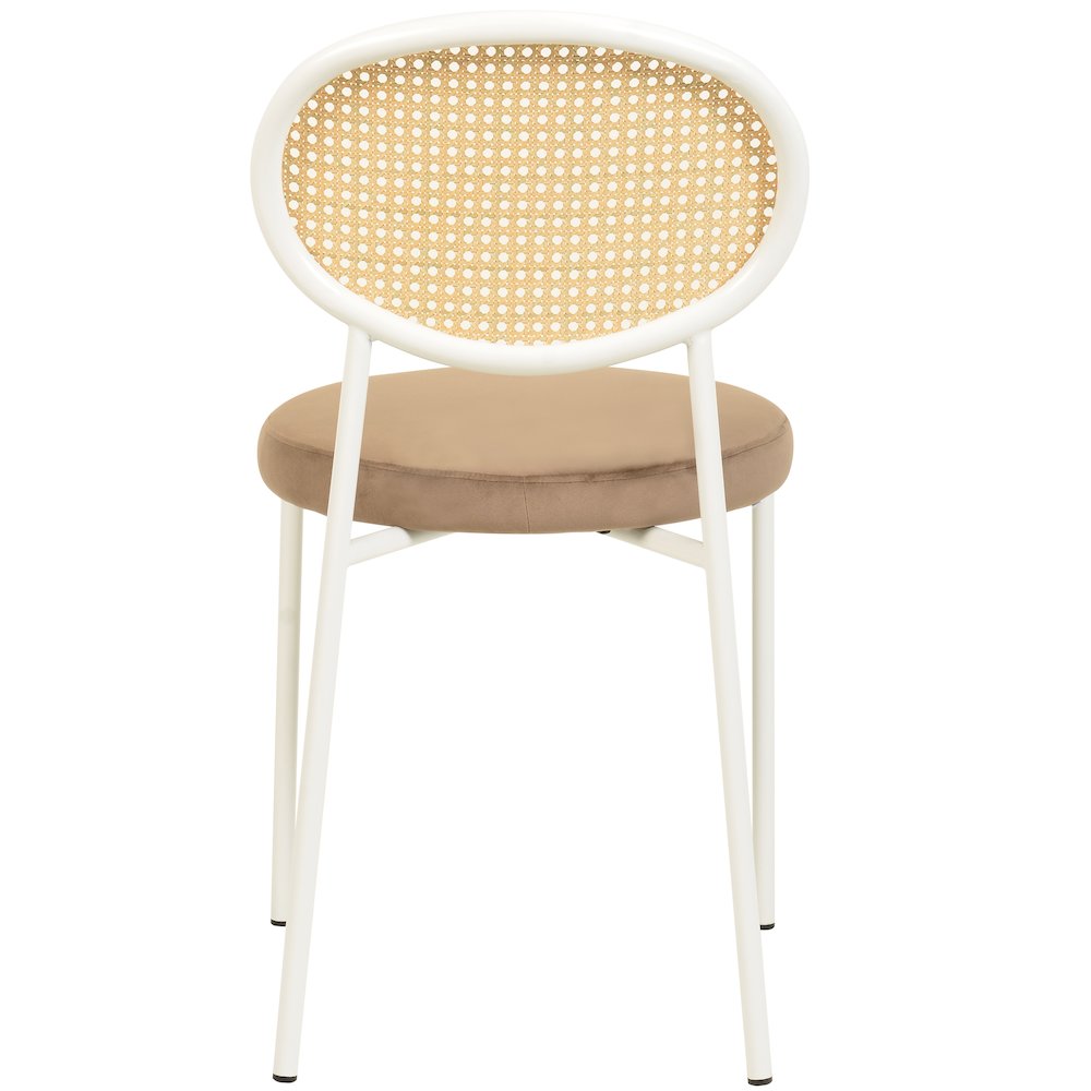 Euston Collection Modern Dining Chair White Frame In Brown. Picture 10