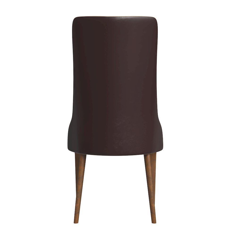 Elm Collection Modern Wooden Dining Chair In Brown. Picture 5