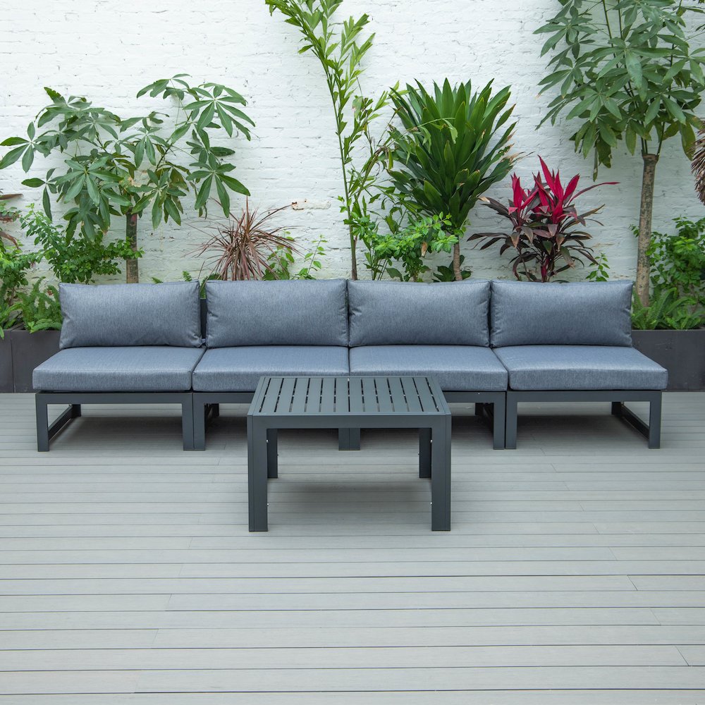 Chelsea 5-Piece Middle Patio Chairs and Coffee Table. Picture 3
