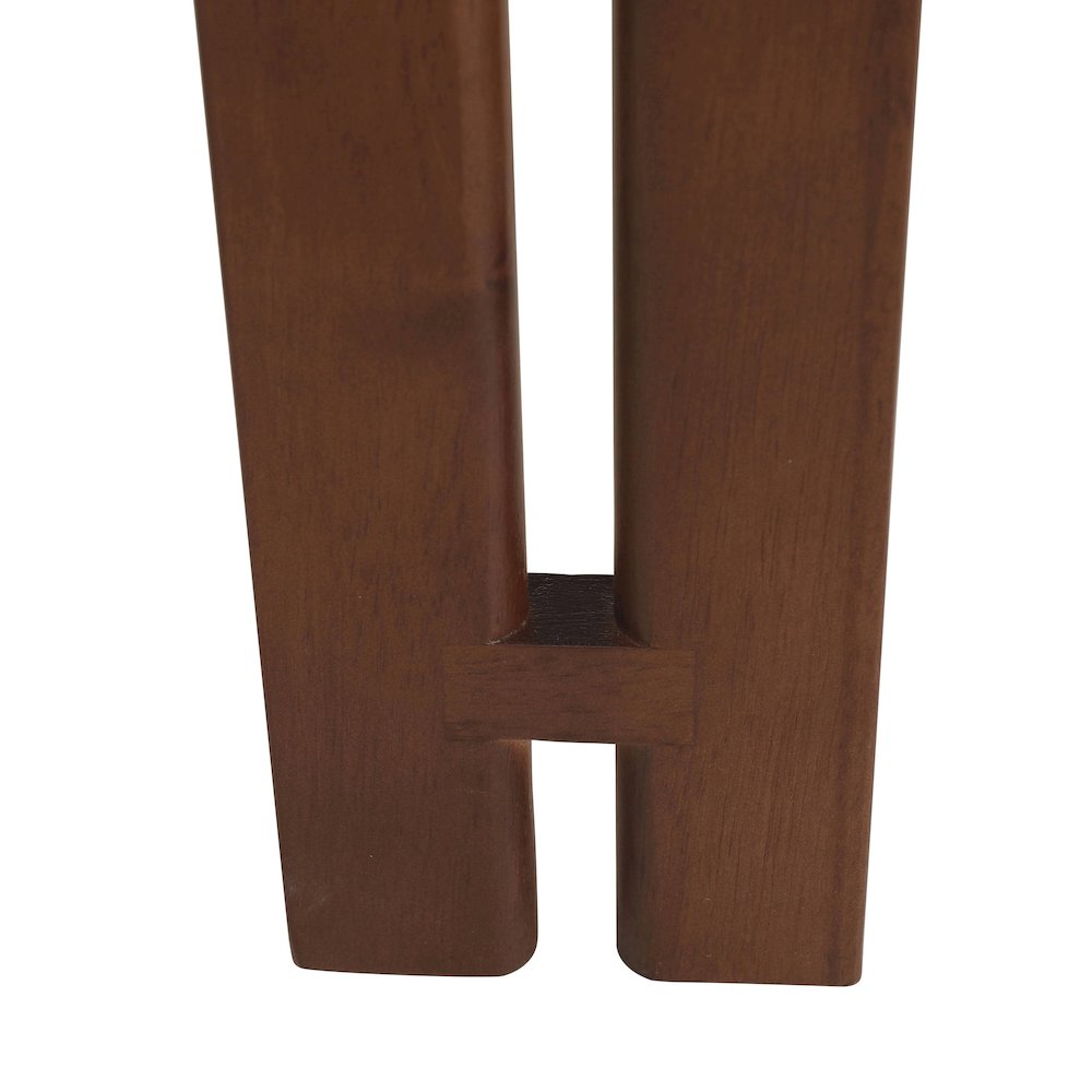 Velo Series Modern Dining Chair in Walnut Color Wood with Toupe Seat. Picture 13
