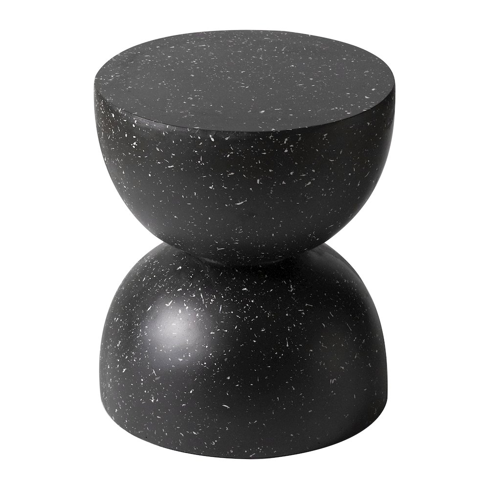 Sage Collection Fiberglass Outdoor Side Table in Black. Picture 16