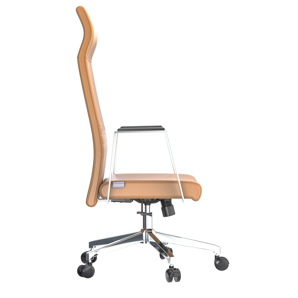 Aleen High-Back Office Chair in Acorn Brown. Picture 9
