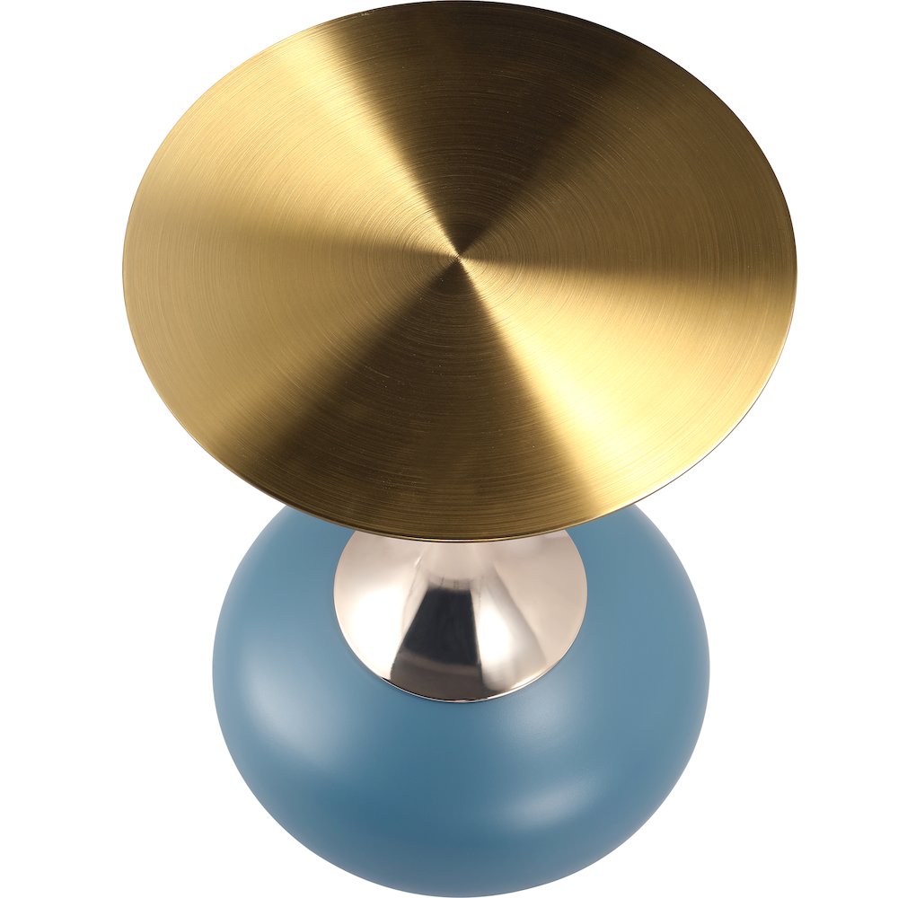 Savoy Collection Modern End Table In Blue. Picture 6