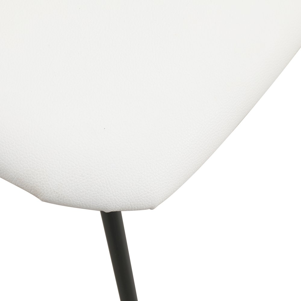 Lyra Collection Modern Chair in Natural Wood back and White Seat. Picture 15