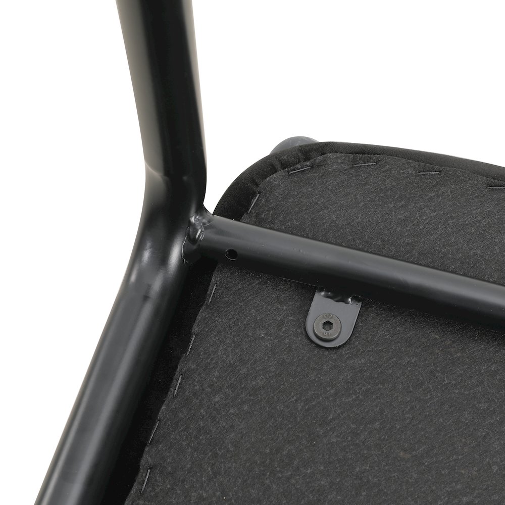 Ervilla Mid-Century Modern Wicker Bar Stool in Black. Picture 13