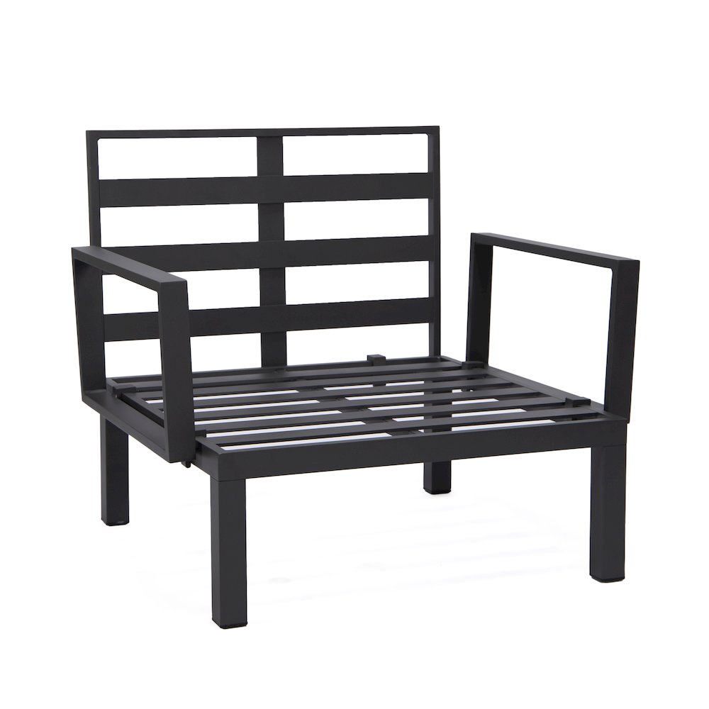 Hamilton Aluminum Patio Armchairs With Cushions Set of 2 in Orange. Picture 1