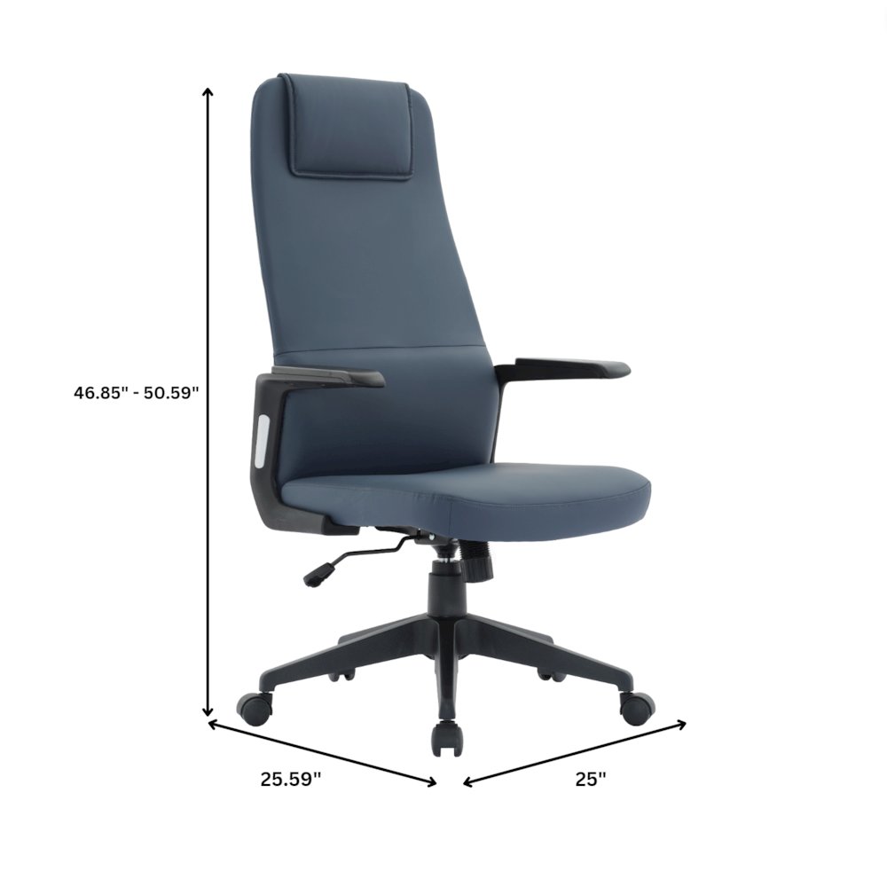 Nexa Collection Modern Office Chair In Blue. Picture 12