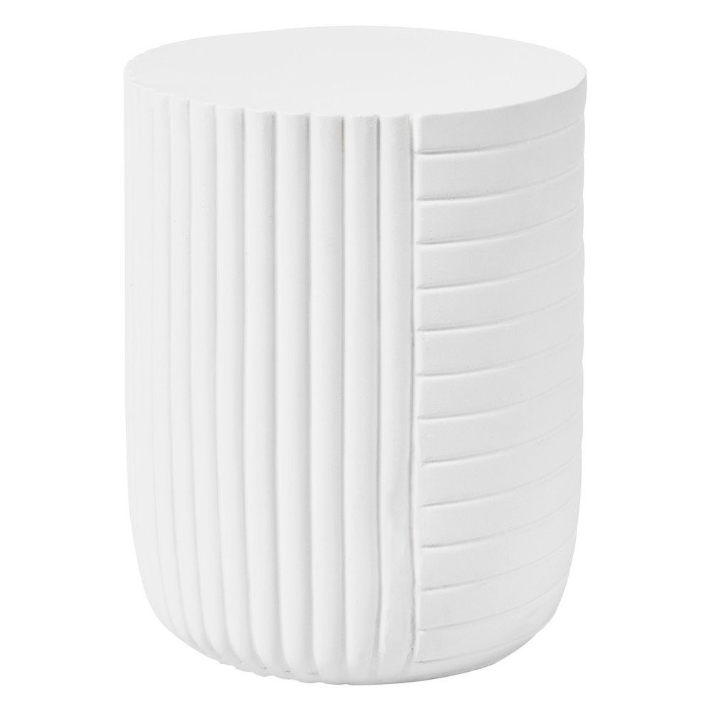Modern Side End Table Trove Series In White. Picture 2