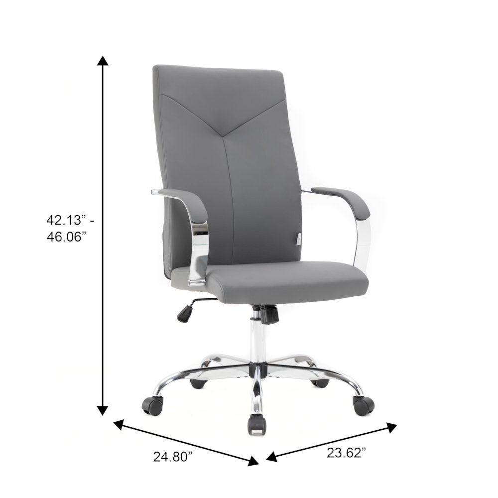 Sonora Modern High-Back Leather Office Chair. Picture 20