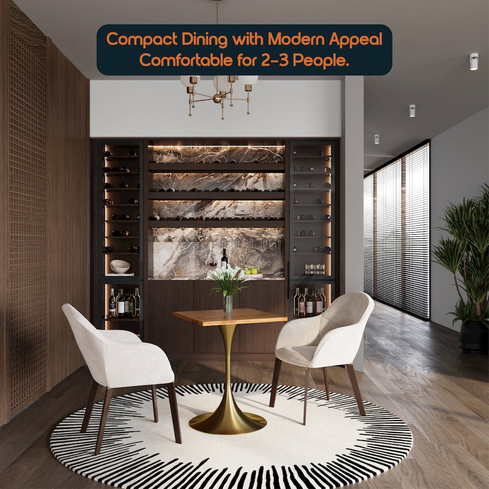 Verve Collection 24 Square Dining Table. Picture 4