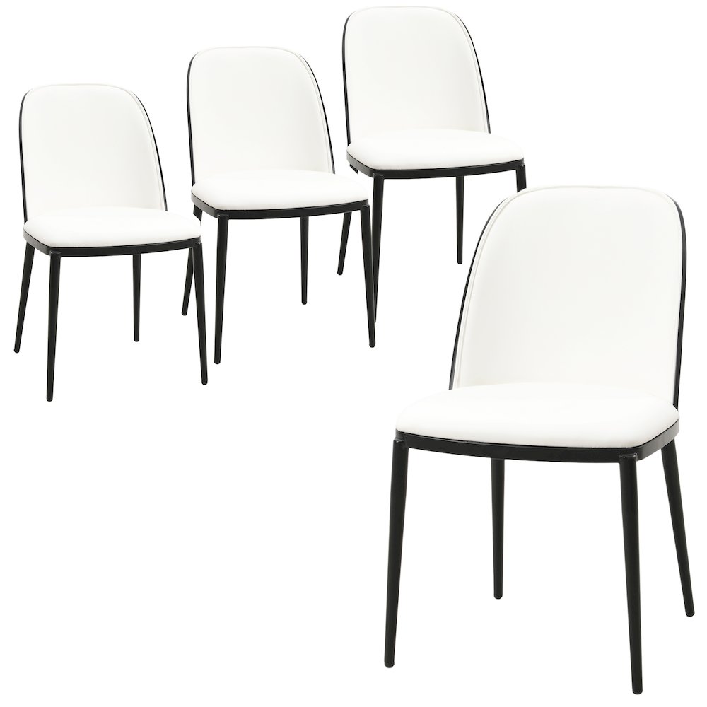 Tule Mid-Century Modern Dining Side Chair Set of 4. Picture 3