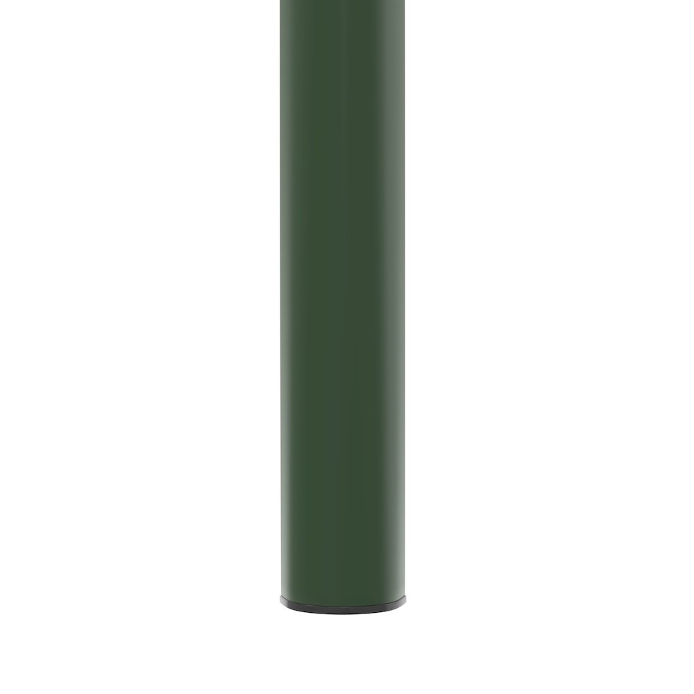 Tresse Series Stackable Poly Stool With Wicker Top 12 in Green. Picture 2