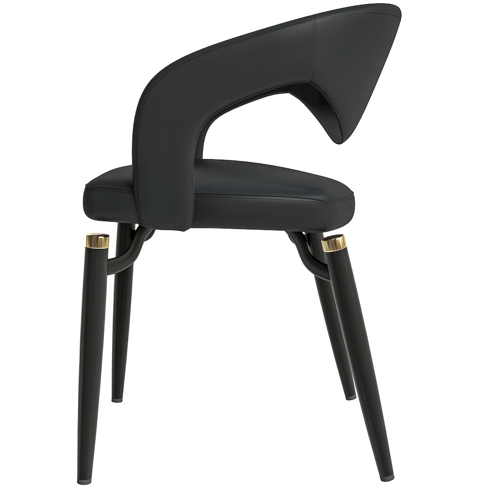 Entice Collection Modern Dining Chair Set of 4 in Charcoal Black. Picture 10