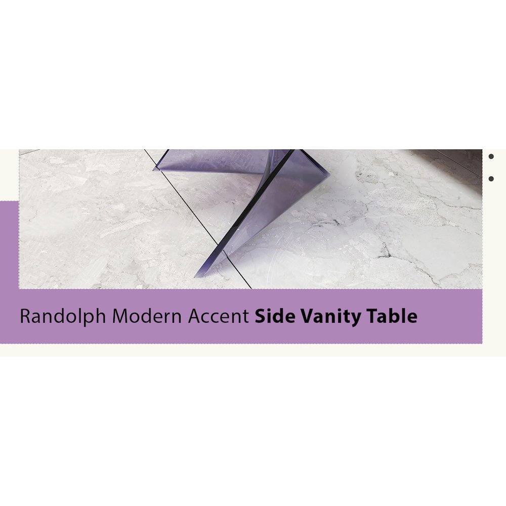 Randolph Modern Accent Side Table Indoor and Outdoor Use Clear Set of 2. Picture 42
