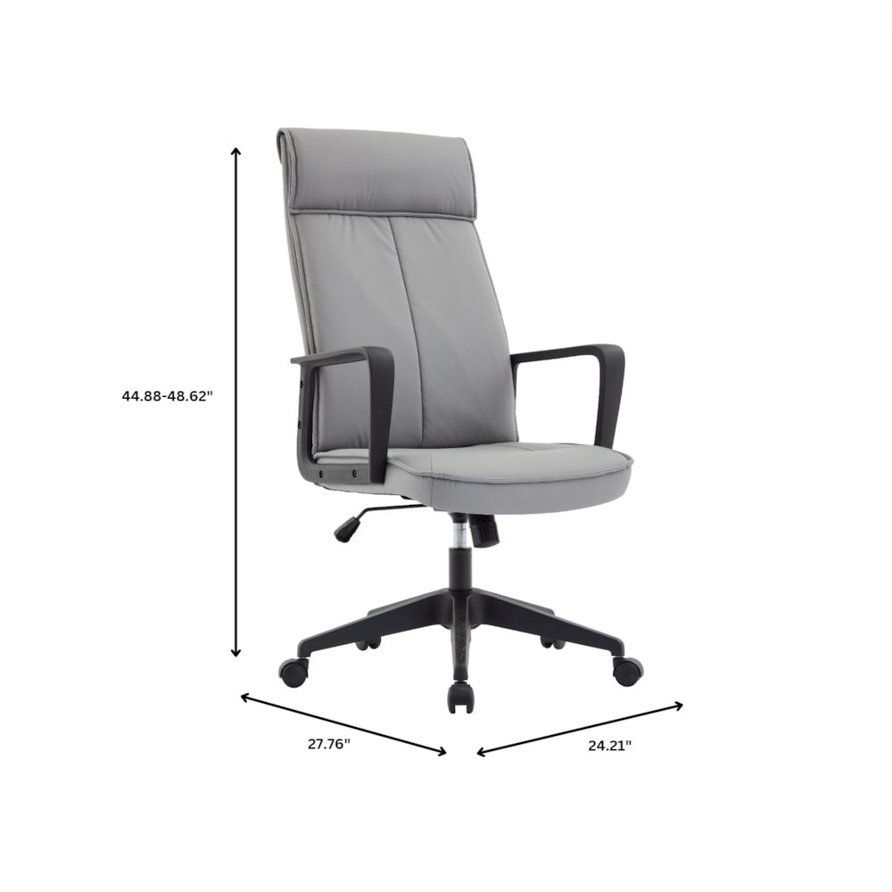 Aiaria Collection Modern Office Chair In Grey. Picture 13