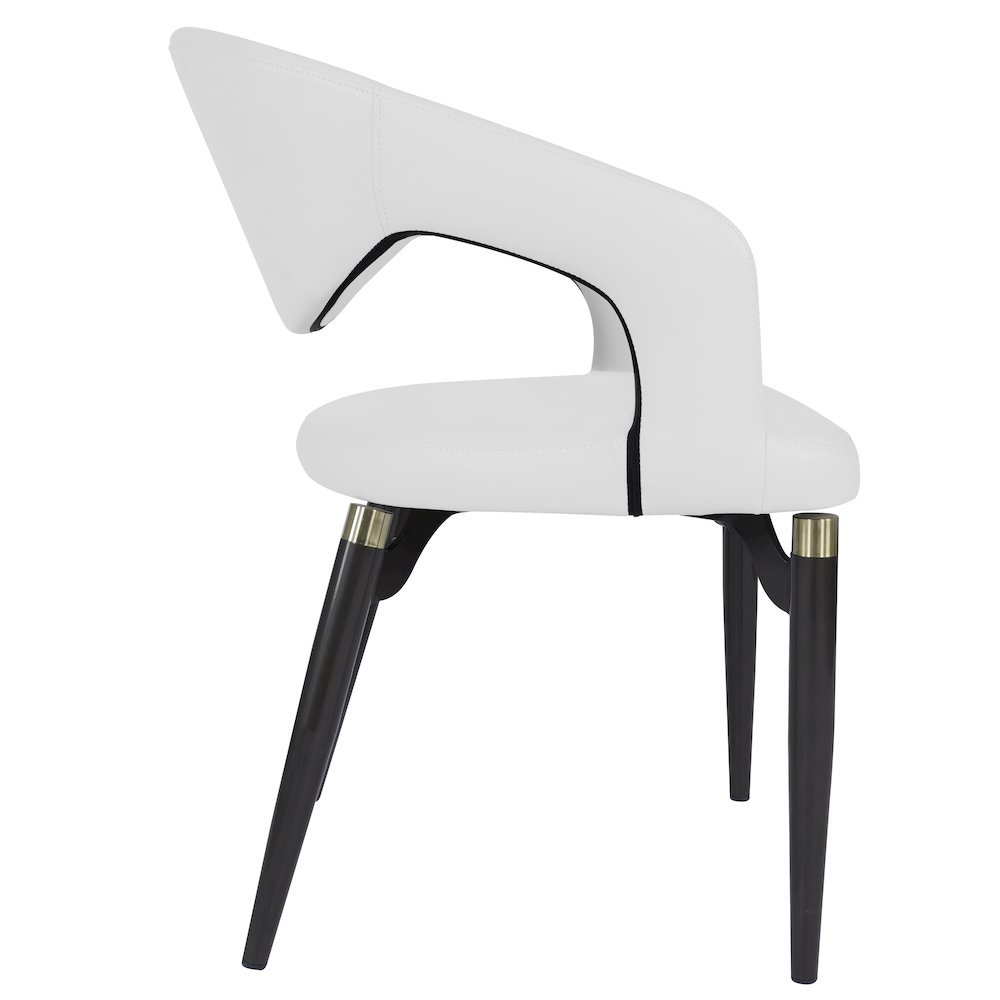 Entice Collection Modern Dining Chair in White. Picture 9