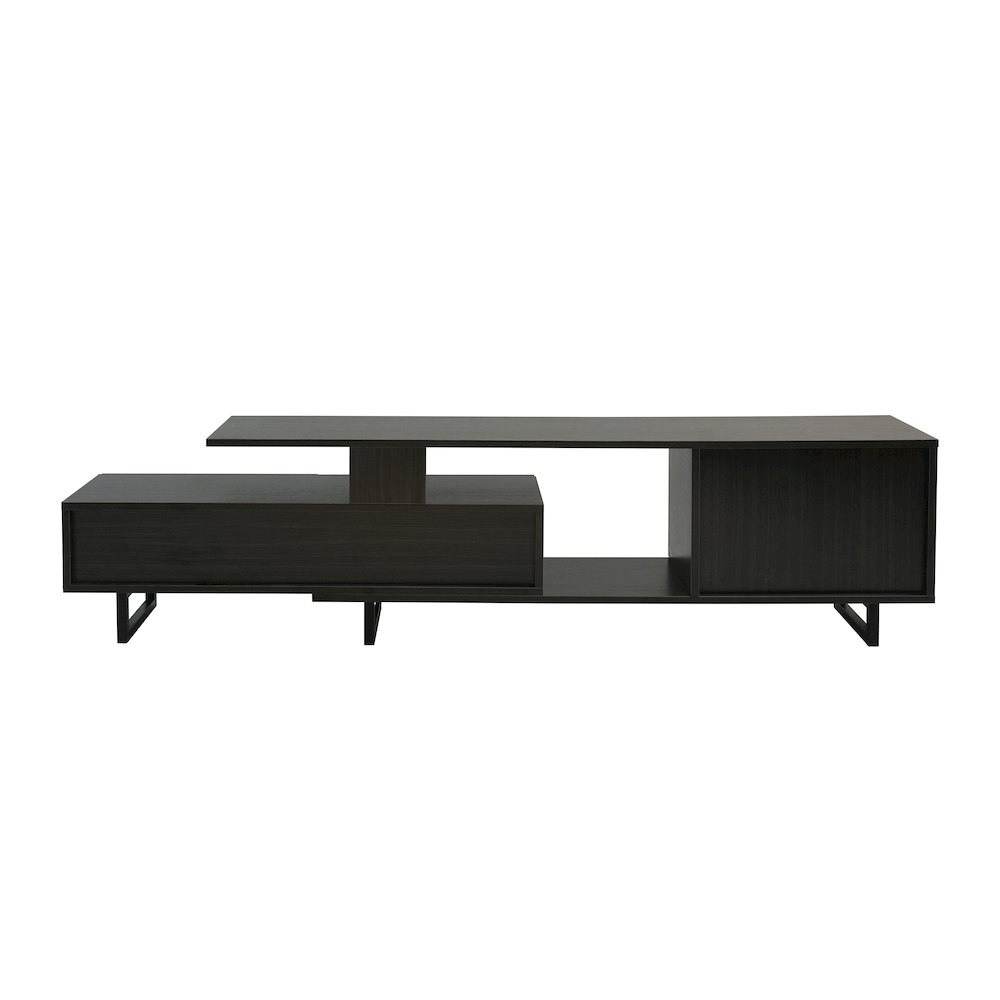 Avery Mid-Century Modern TV Stand with MDF Cabinet and Powder Coated Steel Legs. Picture 4