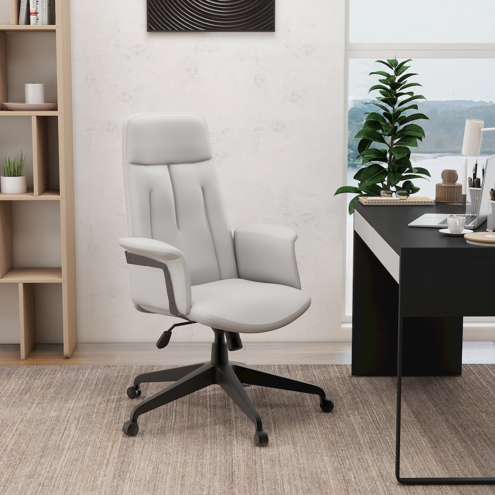 Inifini Collection Modern Office Chair In White. Picture 4