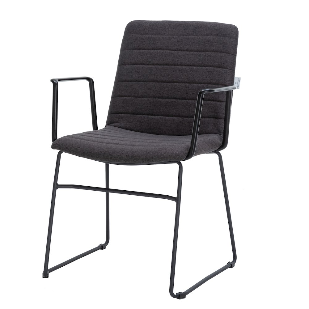 Zylar Series Office Guest Arm Chair in Brown Fabric. Picture 18