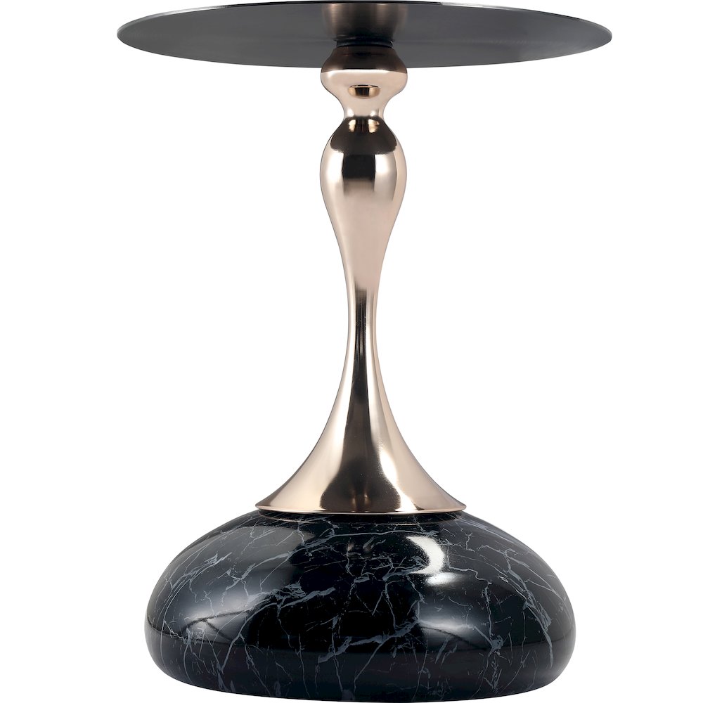 Savoy Collection Modern End Table In Stone Black. Picture 11