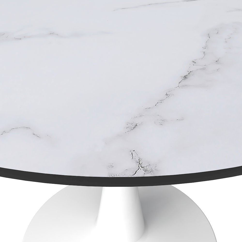 Bristol, 40" Round dining table in White. Picture 4