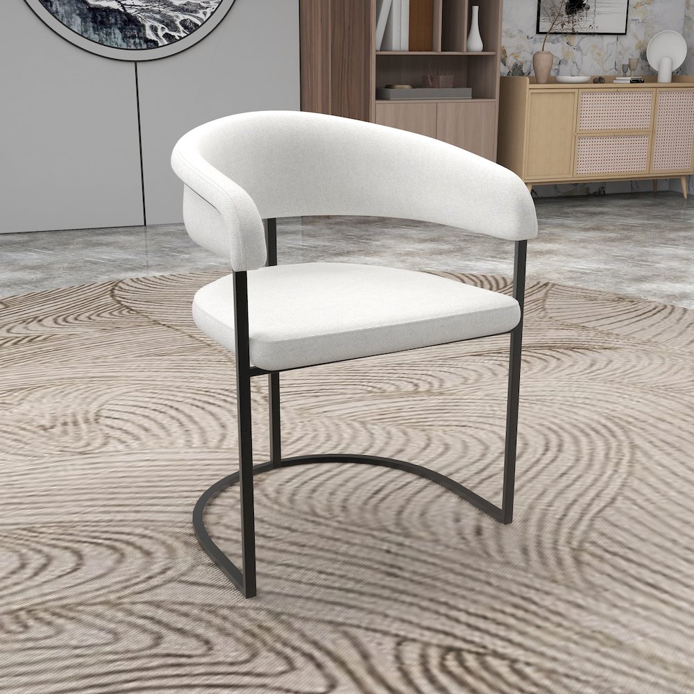 Aero Collection Modern Dining Chair in White Set of 4. Picture 16