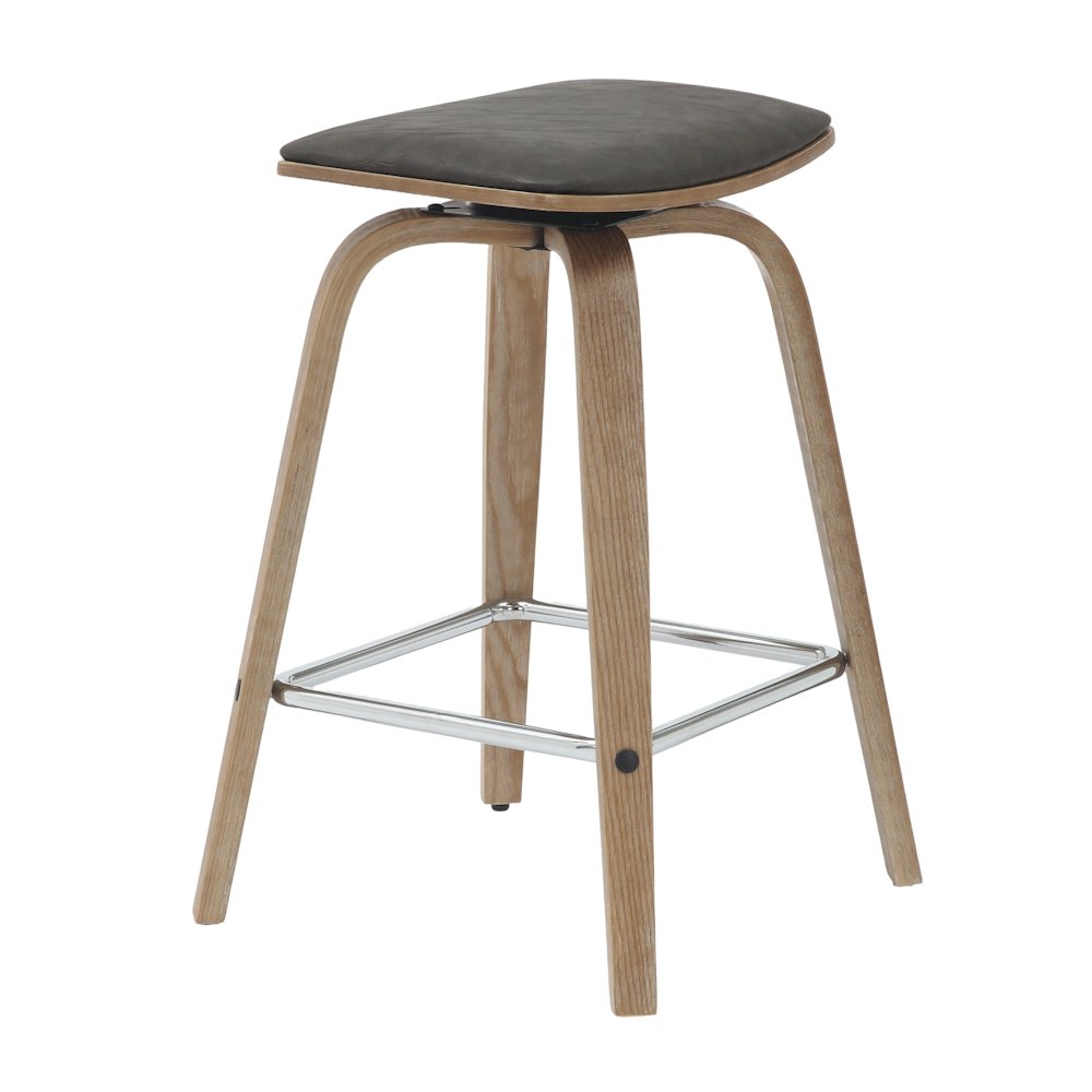 Wooden Counter Stool in Brown. Picture 4