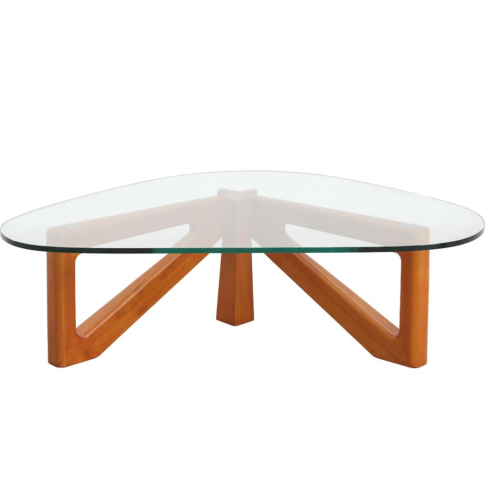 Imperial Triangle Coffee Table in Light Walnut. Picture 1