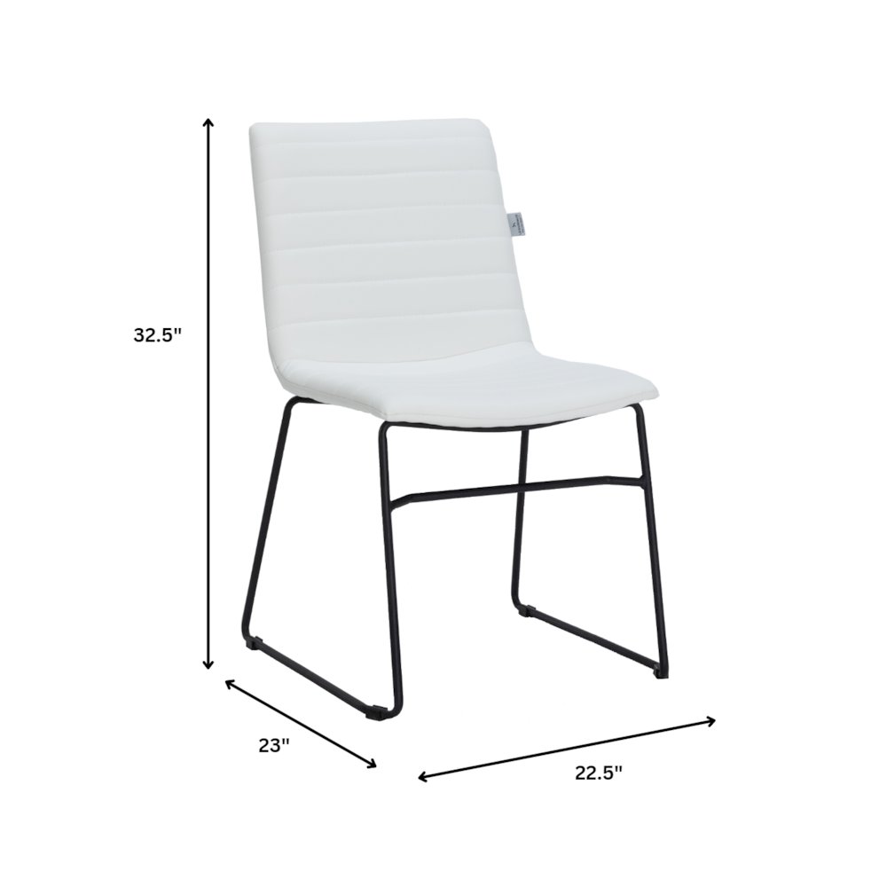Zylar Series Office Guest Chair in White Leather. Picture 1