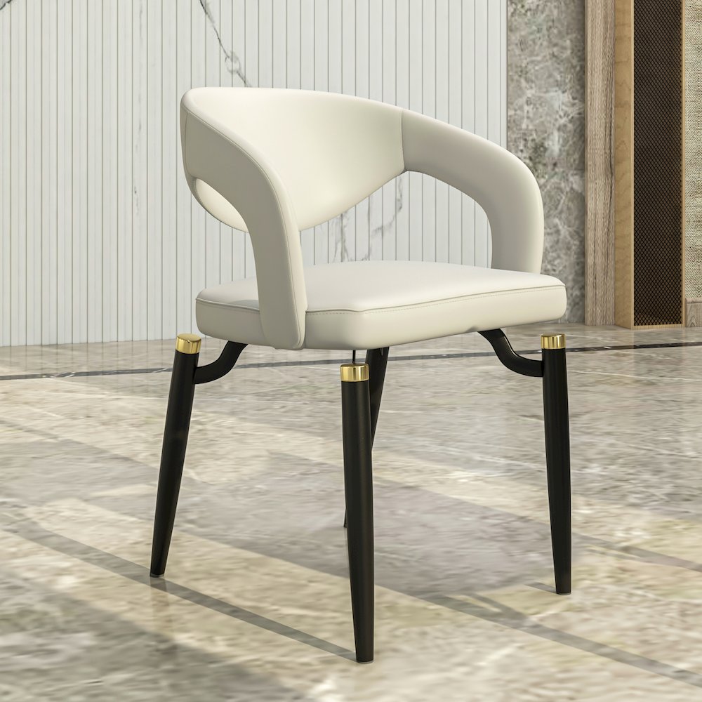 Entice Collection Modern Dining Chair Set of 4 in Grey. Picture 2