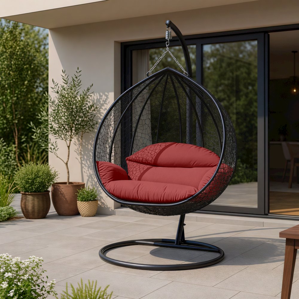 Recluse Collection Modern Outdoor Swing Chair. Picture 20