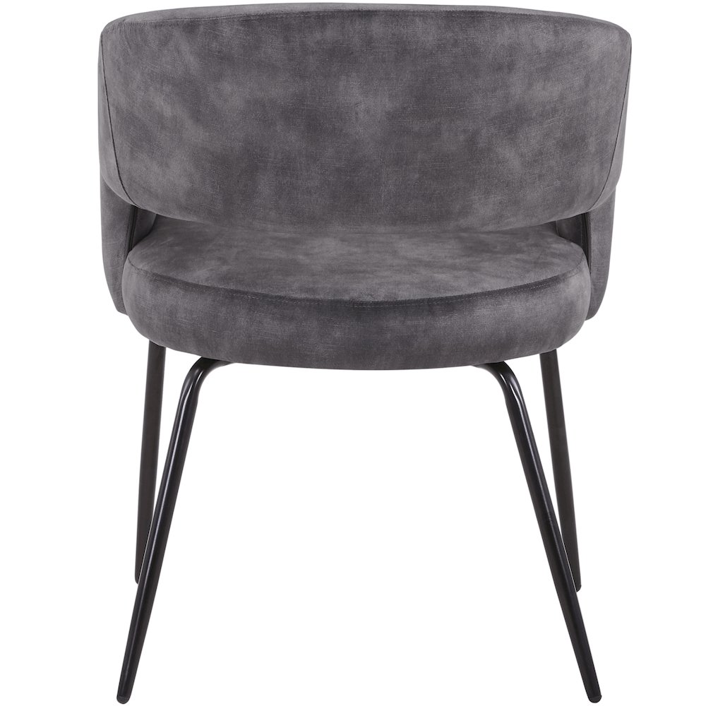 Gavin Series Modern Chair Black Frame in Charcoal Set of 4. Picture 5