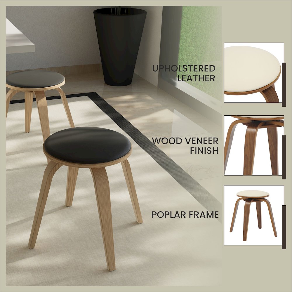 Modern Wooden Dining Stool. Picture 2