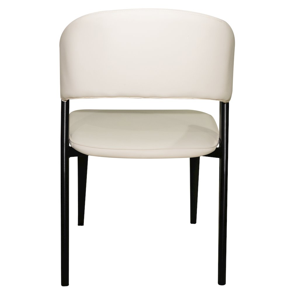 Aspen Collection Modern Dining Chair Black Frame in White Set of 4. Picture 10