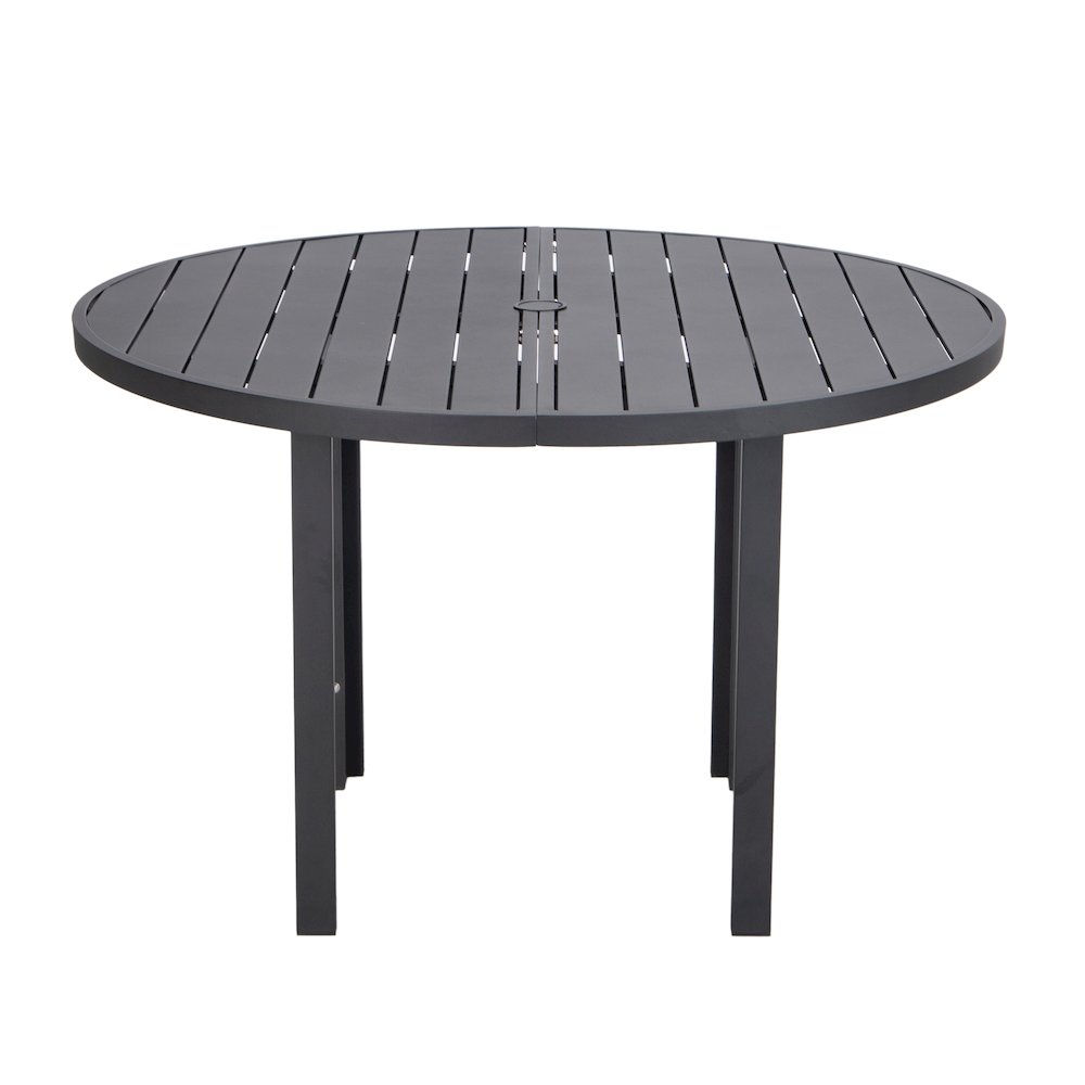 Chelsea 60″ Round Outdoor Aluminum Dining Table for Patio. Picture 9