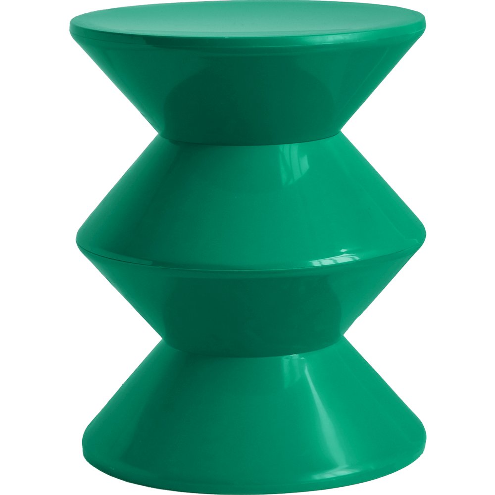 Aura Modern Plastic Side End Table, Indoor/Outdoor Use, Green. Picture 1