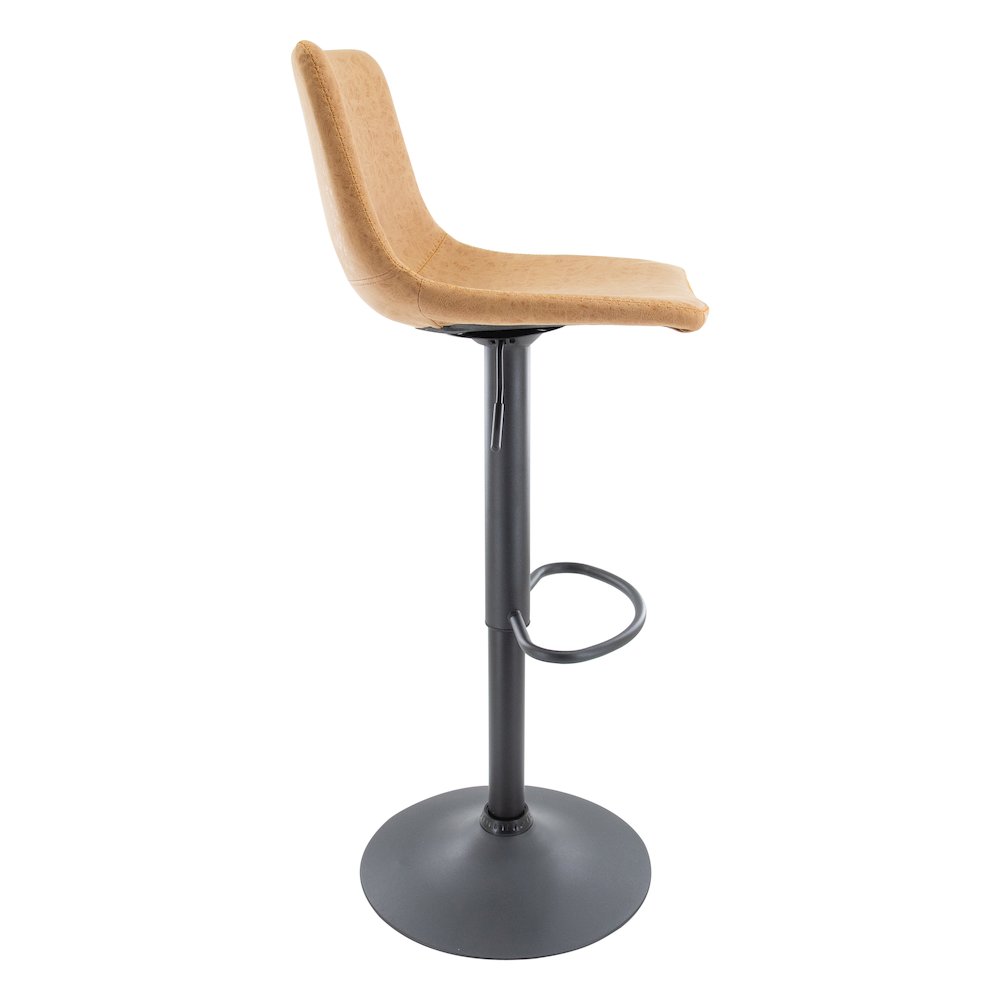 Tilbury Modern Adjustable Bar Stool in Light Brown. Picture 4