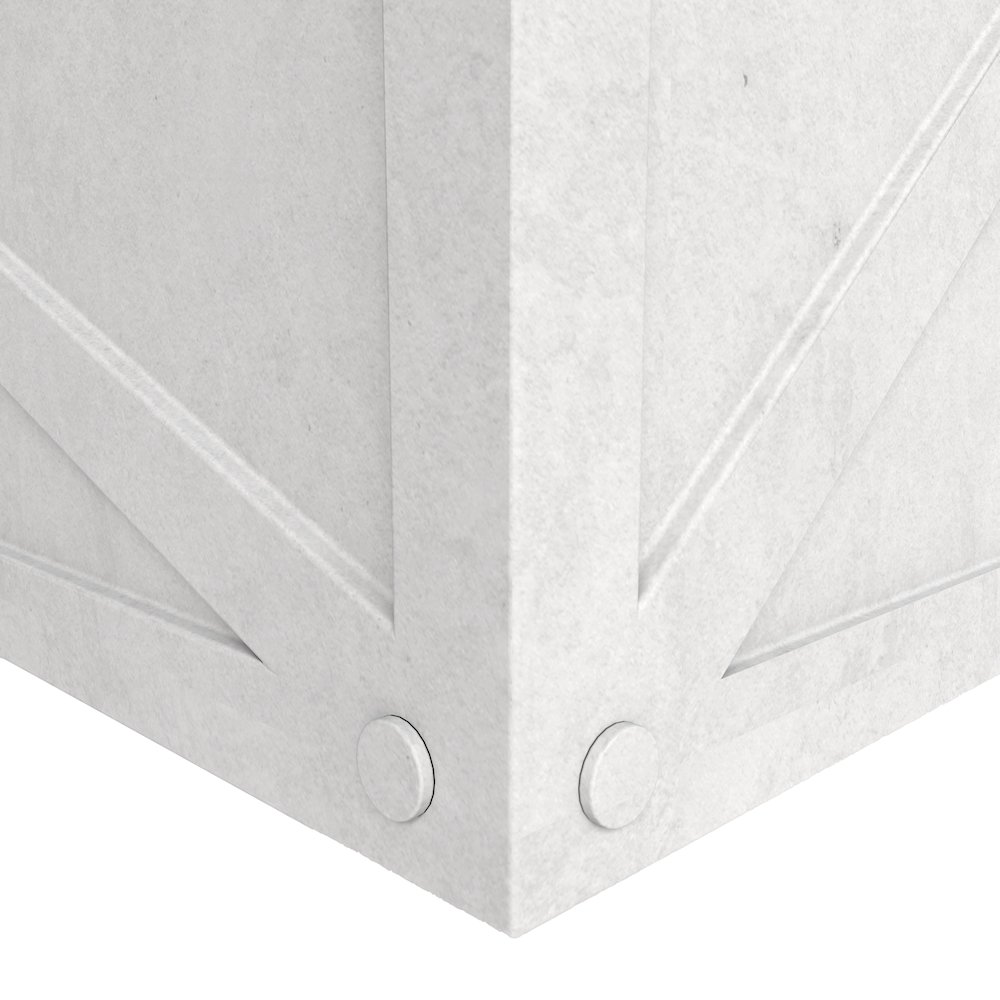 Bonsai Series Rectangle Poly Stone Planter in White 14.6 x 13 30 Long. Picture 4