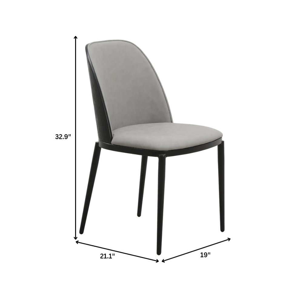 Zayle 7-Piece Dining Set with 55" Rectangular Dining Table in Black/Light Grey. Picture 22