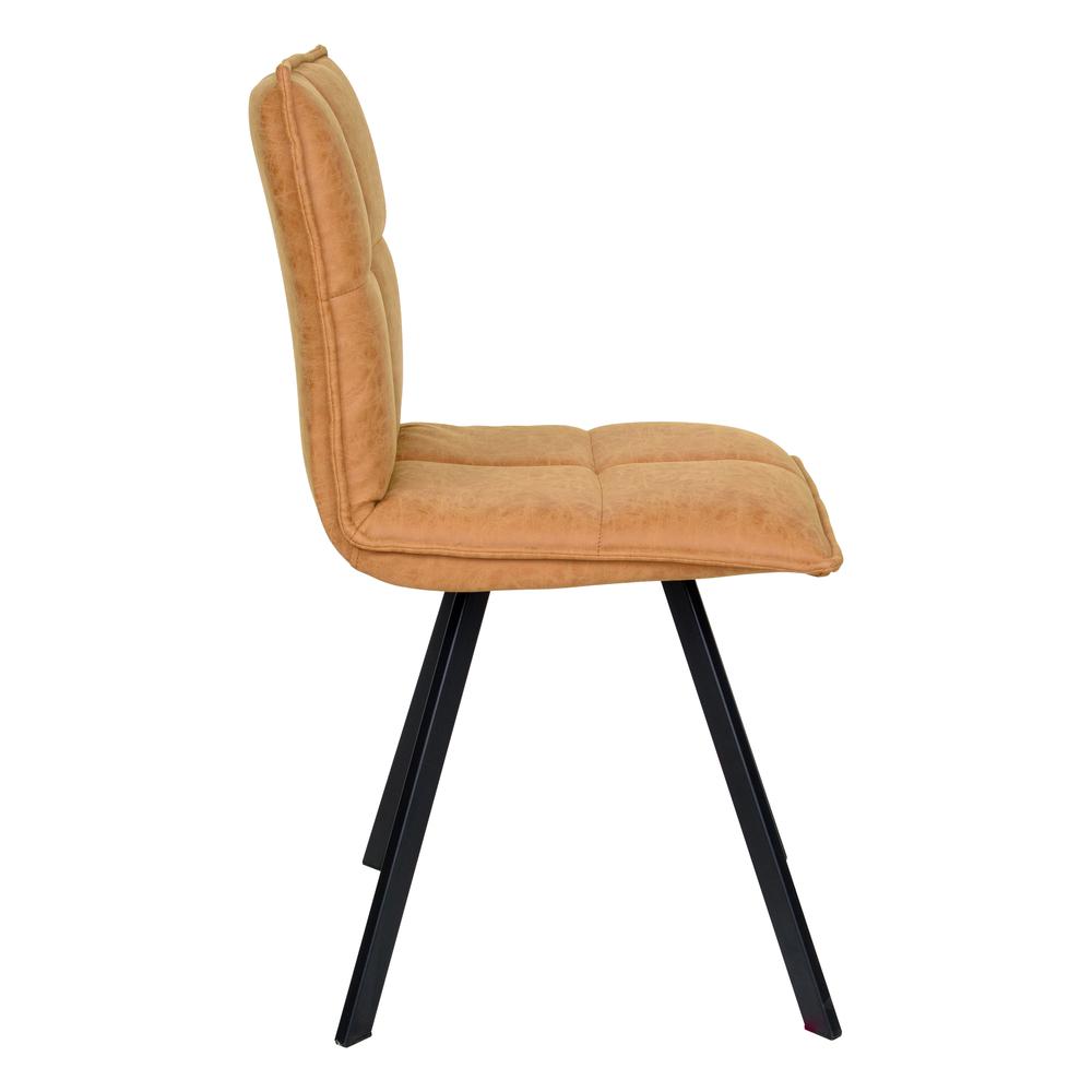 Wesley Modern Leather Dining Chair With Metal Legs. Picture 4