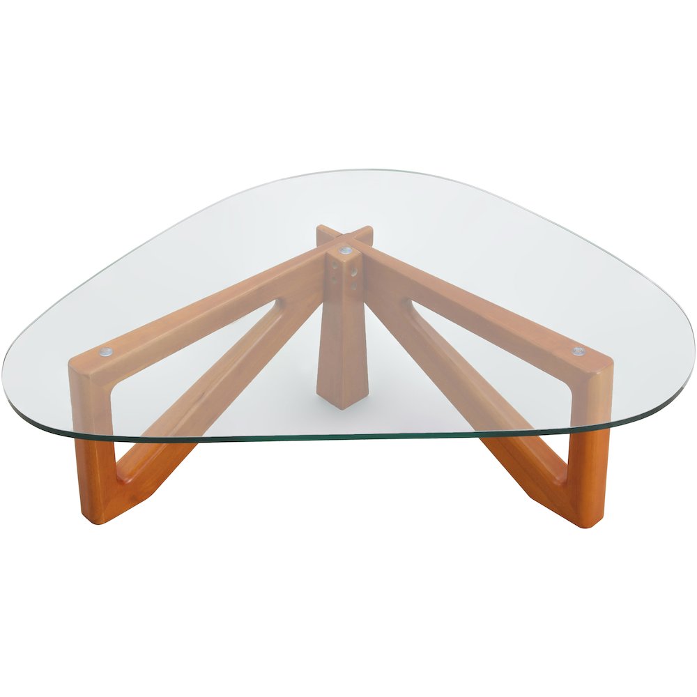 Imperial Triangle Coffee Table in Light Walnut. Picture 9