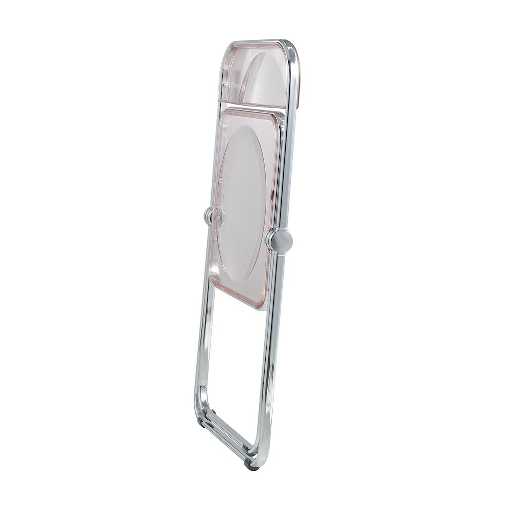 Lawrence Acrylic Folding Chair With Metal Frame, Set of 2. Picture 10
