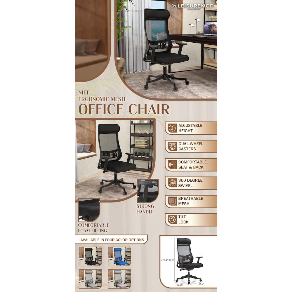 Office Dale Series Office Task Chair In Black. Picture 25
