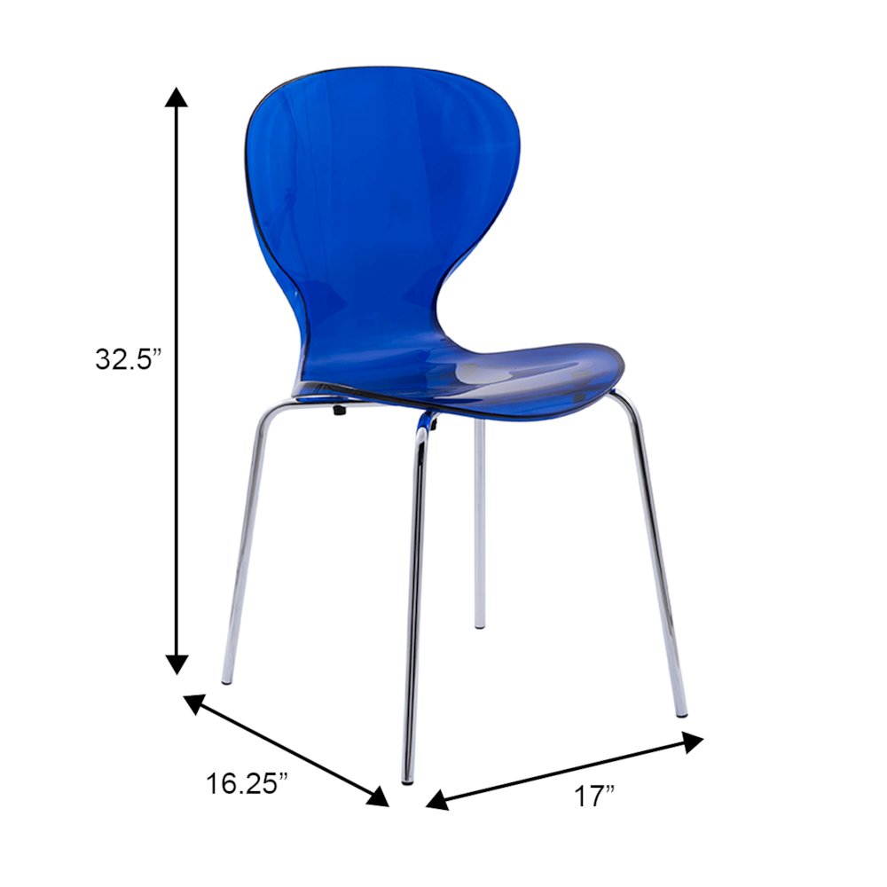 Modern Oyster Transparent Side Chair. Picture 15